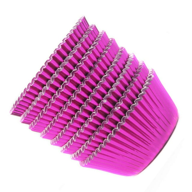 Fundas metálicas para cupcakes con lámina morada, fundas de papel para magdalenas para hornear, 198 Uds. Xemadio SNFLD1347