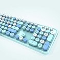 thumbnail image 4 of Combo de teclado y mouse inalámbricos, lindo teclado redondo de 104 teclas de tamaño completo, diseño de conexión sin interrupciones, compatible con PC, computadora, computadora portátil para la, 4 of 6