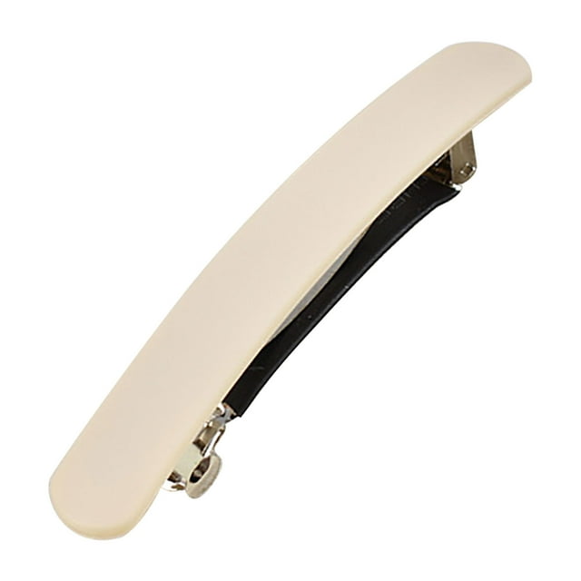 Pinzas para el cabello para mujer, pasadores franceses mate para cabello fino y fino, accesorios planos para el cabello, no se resbalan (beige)