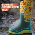 thumbnail image 3 of HISEA Womens Muck Rain Boots for Hunting, Gardening, Farming and Muddy Yard Work, Yellow Chicken, Sizes US Women 11, 3 of 7