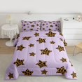 thumbnail image 2 of Feelyou Cartoon Stars Plum Queen Comforter Set, Cheetah Print Bedding Comforter Set, 3pcs, 2 of 8