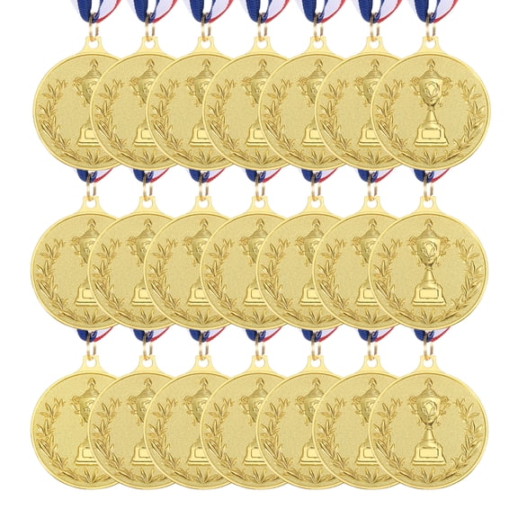 Uxcell Award Metal, Winner Award Medals Prize with Neck Ribbon Red White Blue Gold