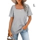 thumbnail image 2 of Qarigey Camiseta de manga corta para mujer, suéter estético, blusa, ropa de verano Prendas para la parte del cuerpo Raya gris L Qarigey AP010771-18, 2 of 5