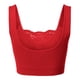 thumbnail image 2 of Gibobby Conjunto de lencería Cubierta de encaje deportivo con parte superior delantera de encaje Sujetador de mujer Sujetador sin costuras Íntimos(Rojo 3XL), 2 of 4