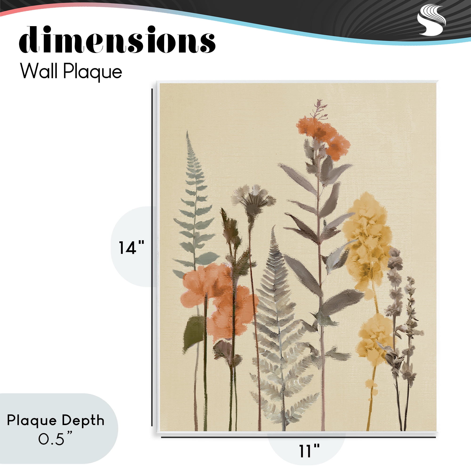 Stupell Industries Fall Botanicals Fresh Ferns Wall Plaque Art, design by Elizabeth Medley