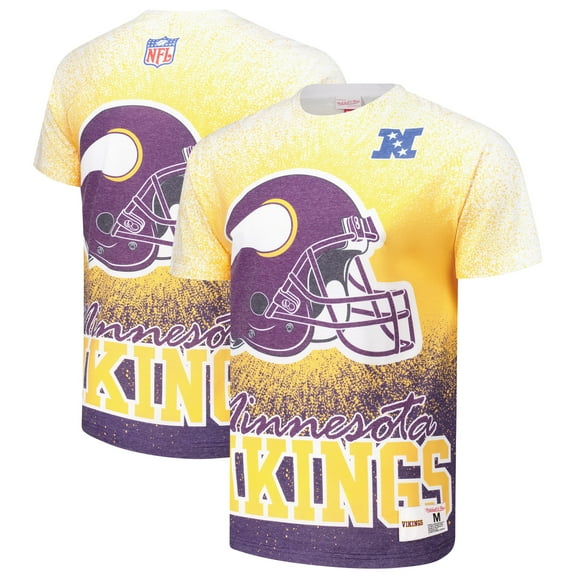Men's Mitchell & Ness  White Minnesota Vikings Team Burst Vintage Logo T-Shirt