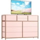 thumbnail image 3 of Historyli Cómoda de tela con 10 cajones para dormitorio,moderna cómoda,organizador de almacenamiento grande y ligero con compartimentos de tela para sala de estar y pasillo,mueble de TV de 139 cm, 3 of 8