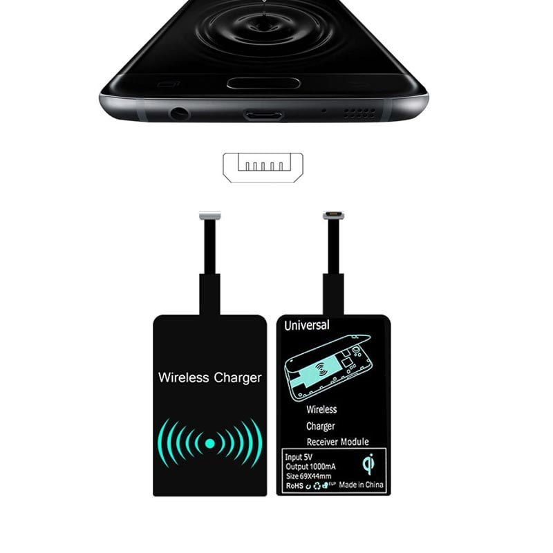 Lightweight Wireless Charging Receiver for Android iPhone TYPEC