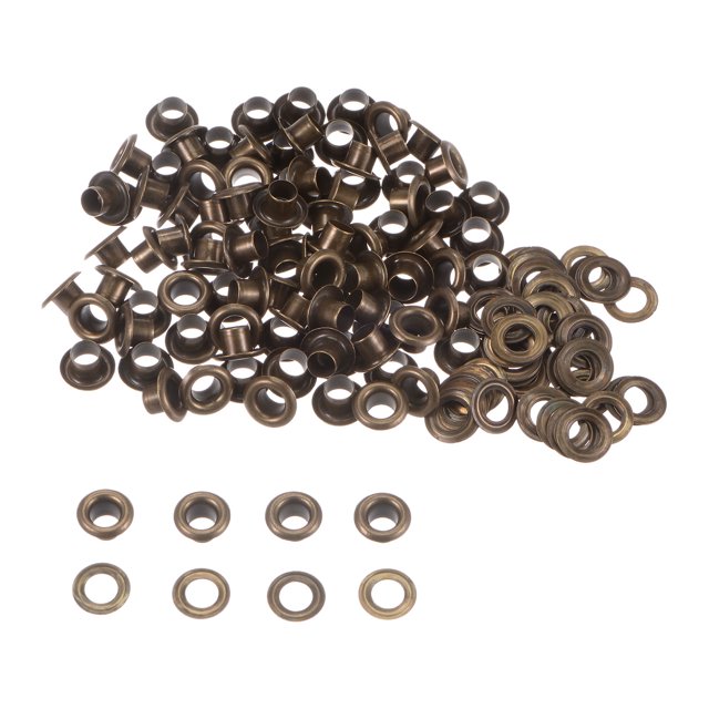 Kit Ojales Metal 100 Juegos 4.5mm 0.18 Ojal Herramienta Unique Bargains para Zapatos Ropa Cinturón Bolso Bricolaje