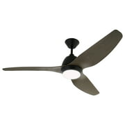 Nocolliny Modern Ceiling Fan 52" with Led, Reversible Motor with Walnut Blade
