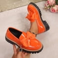 thumbnail image 5 of Orange Women'S Sandals Loafers Thick Sole Non Slip Slip On Casual Breathable Lightweight Solid Color Footwear For Spring Summer Daily Wear Size 38, 5 of 9