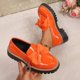 thumbnail image 5 of Mujeres Negro Muñecas Estilo Casual Grueso Vendido Muñecas de Cuero Patente, Mujeres Más Tamaño Primavera Verano Cómodas Zapatillas de Arco Zapatos, 5 of 9