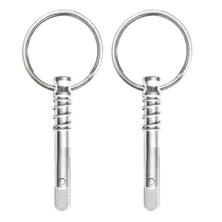 - 2Pcs Spring Loaded Quick Release Pins Marine 316 Stainless Steel with Pull Ring Boat Bimini Top Fitting Hardware