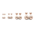 thumbnail image 3 of Cate & Chloe Harper Brass Rose Gold Plated 4mm Round Ball Women's Dainty Stud Earrings, 3 of 8
