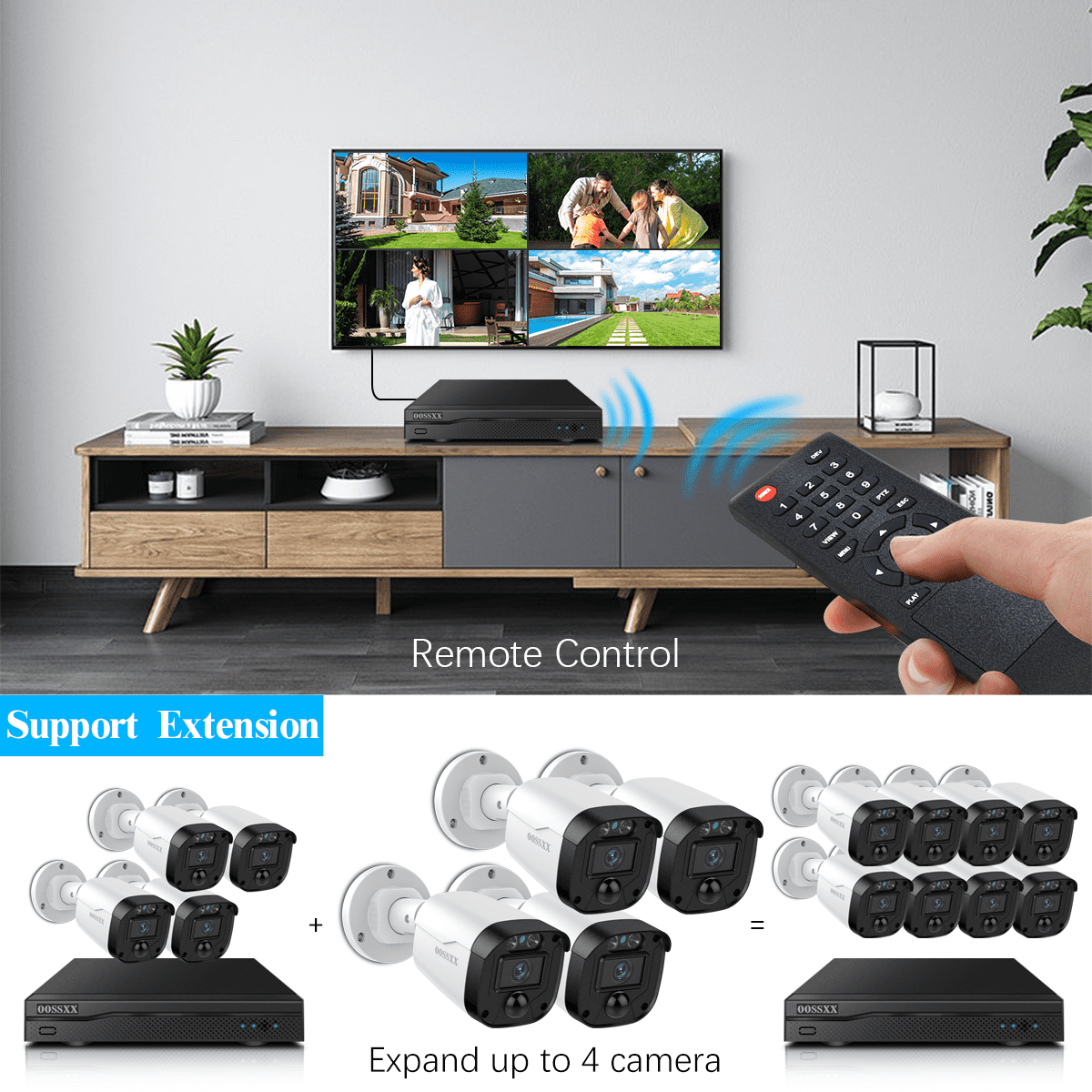{Full HD 5MP Definition & Night Vision} Outdoor Wired Security Camera System with 1TB Hard Drive