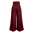 thumbnail image 7 of Women's High Waist Wide Leg Pants Elegant Pleated Work Business Casual Suit Trousers by Yigetop Wine S, 7 of 7