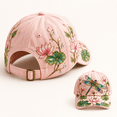thumbnail image 3 of Limited Edition 2026 Garden Morning Baseball Cap, Adjustable Cotton Floral Hummingbird Butterfly Printed Breathable Hat for Women Men Casual Outdoor,2PCS, 3 of 6