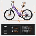 thumbnail image 7 of Actbest 26" Electric Bike for Woman, 500W Powerful Motor, 48V 7.8Ah Battery, 7-Speed, Front Suspension, LCD Display, Wide Saddle, Mountain E-Bike for Adults, 7 of 7