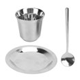 thumbnail image 2 of Juego de Taza de Café, Taza de Café de Acero inoxidable Fácil de Limpiar 80 ml Elegante para Casa, 2 of 7