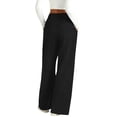 thumbnail image 5 of Women's High Waisted Jeans, Straight Leg Elastic Waist Pull On Jeans, Stretchy Relaxed Fit Denim Pants with Pockets, Fashion Casual Jeans for Daily Wear Black L, 5 of 8
