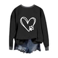 thumbnail image 6 of Craaazy Women's Fashionable Crewneck Top Casual Letter Printed Loose Long Sleeved Shirt Gifts, 6 of 6