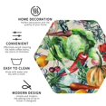 thumbnail image 4 of Pofeuu Vegan1 Print Leather Coasters Set of 6, Round Cups Mugs Mat Pad for Home Kitchen Heat Resistant Drink Coasters,Hexagon, 4 of 7
