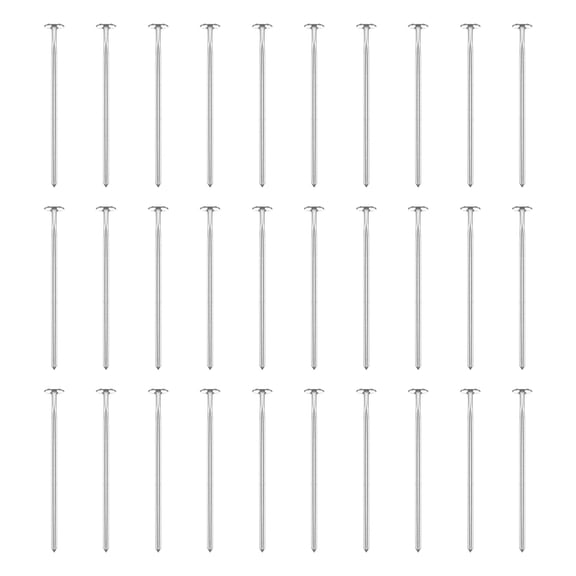 Uxcell 100pcs Plated Flat Head Pins 0.63" 16mm Needles Bulk for Earring Pendant Necklace Bracelet Charm Jewelry Making, Silver Tone