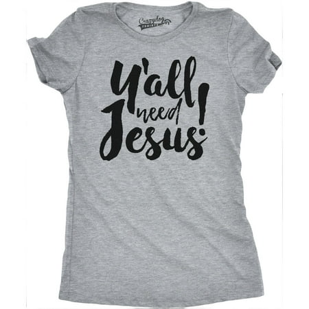 womens ya'll need jesus funny southern religious sunday church t (Sunday Best Clothes Shop)