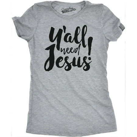 Womens Y'all Need Jesus Funny Easter Religious Sunday Church T (Sunday Best Clothing Store)