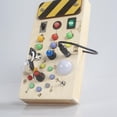 thumbnail image 4 of Interruptor de luces Tablero ocupado Juguete de viaje Preescolar con botones Aprendizaje de habilidades motoras cognitivas para pequeños 2 3 4 Hugo tablero ocupado, 4 of 10