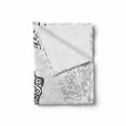 thumbnail image 2 of Vintage Soft Flannel Fleece Blanket, Greyscale Curlicue Damask Nostalgic Bust and Chandelier Illustration, Cozy Plush for Indoor and Outdoor Use, 50" x 70", Charcoal Grey and White, by Ambesonne, 2 of 6