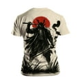 thumbnail image 2 of QTAGTESS Samurai Anime T-Shirt for Men Japanese Warrior Graphic Tee with Red Sun Japan Style Manga Art Shirt Asian Ink Art Short Sleeve Shirt, 2 of 7