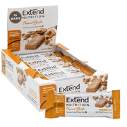 Extend Bar, Gluten Free, Zero Carb Energy Bars, Peanut Butter, 1.41 Ounce Bars, 15 Count