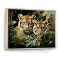 thumbnail image 2 of Designart "Tigers In Asian Painting III" Asian Floater Framed Canvas Art Print, 2 of 7