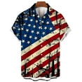 thumbnail image 4 of WAENQINLA Hawaiian Shirts for Men Big and Tall Short Sleeve Star Stripes USA Flag Shirt Summer Button down Beach Shirts for Travel, 4 of 4
