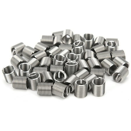 

50Pcs Thread Inserts Male Female Reducing Nut Repair Tool Stainless Steel Fastener M8x1.25x2D