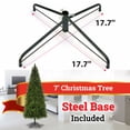 thumbnail image 4 of SUNRISEUMBRELLA Artificial Pencil Slim hinged Christmas Tree with Metal Stand, Kingswood Fir Slim (7 ft), 4 of 4