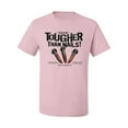 thumbnail image 2 of My Savior is Tougher than Nails Bible Verse | Male Inspirational/Christian Graphic T-Shirt, Light Pink, Small, 2 of 3