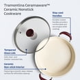 thumbnail image 4 of Tramontina Ceramaware 5-Quart Ceramic Nonstick Covered Dutch Oven Wine, 4 of 8