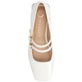 thumbnail image 4 of Journee Womens Gredah Double Buckle Mary Jane Dress Flats, Widths Available, 4 of 9