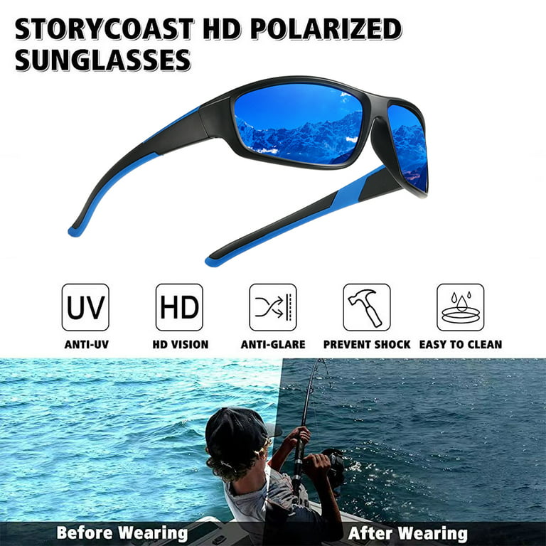 Polarized Sports Sunglasses for Men Women Unbreakable Frame