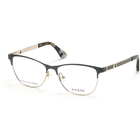 Guess GU2883 091 Women's Matte Blue Metal Oval Frame Eyeglasses