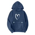 thumbnail image 5 of Football Hoodies for Women 2025 Long Sleeve Half Zip Hooded Sweatshirt with Pockets Y2K Pullover Tops, 5 of 6