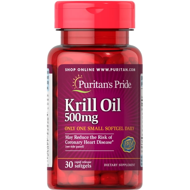 Puritan's Pride Red Krill Oil 500 mg (86 mg Active Omega3)