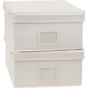 Mainstays 2pk Canvas Lidded Box, Small