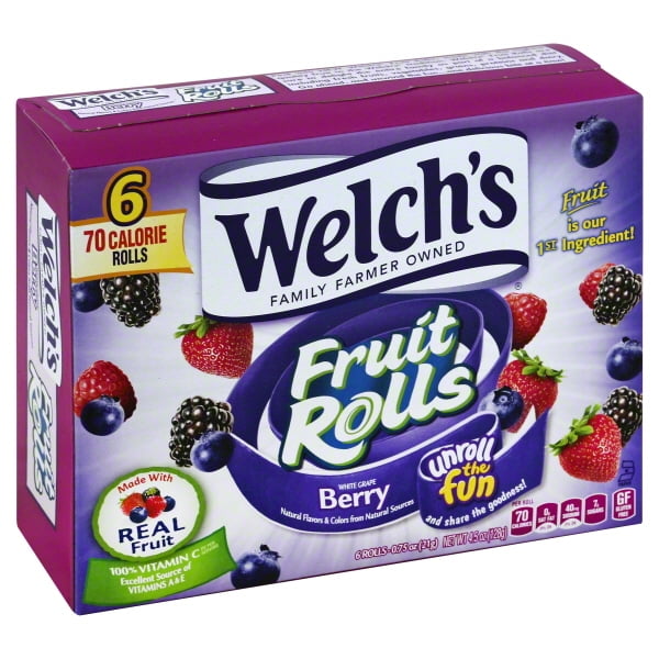 Welch's Berry Fruit Rolls, 0.75 Oz., 6 Count