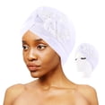 thumbnail image 3 of CSChome Bonnet Femme Bonnet Extensible Coupe-Vent Résistant aux Déchirures Bord Rétractable Bord Chaud à Sequins Fleur Turban Mode, 3 of 6