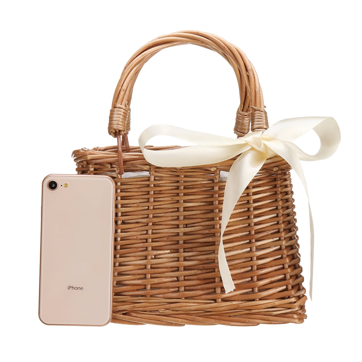 Gusure Fashion Beach Handbags Ladies Summer Travel Totes Clutch Bohemian Straw  Crossbody Bags Women Wicker Basket Shoulder Bag
