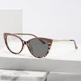 thumbnail image 5 of Gafas de sol retro con forma de ojo de gato, montura de metal, nuevas, con espejo plano, fotocromáticas, antiluz azul, para fotografía callejera, para mujer, con ojos de moda, 5 of 5