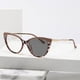 thumbnail image 5 of Gafas de sol retro con forma de ojo de gato, montura de metal, nuevas, con espejo plano, fotocromáticas, antiluz azul, para fotografía callejera, para mujer, con ojos de moda, 5 of 5